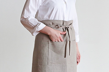 fog linen work フォグリネンワーク ミディエプロン
