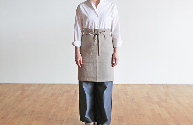 fog linen work フォグリネンワーク ミディエプロン