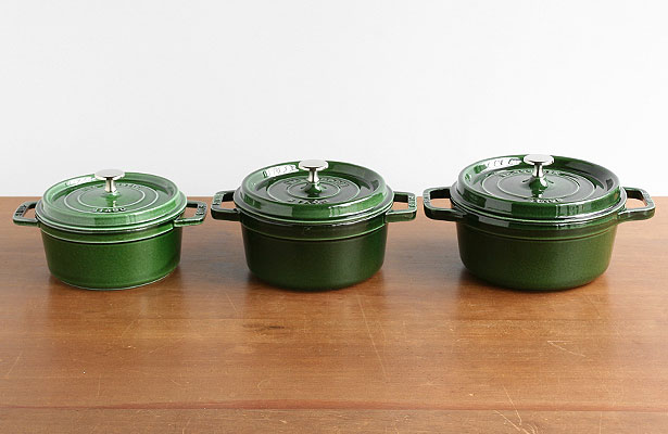 Staub ピコ・ココット ラウンド(バジルグリーン)