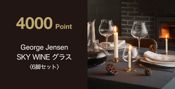 4000 Point　George Jensen SKY WINE グラス〈6脚セット〉